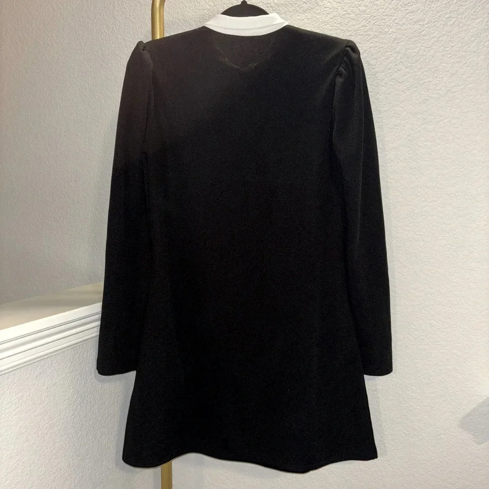 NWOT Unique Vintage Retro Long-Sleeve Trapeze Dress - Picture 4 of 5
